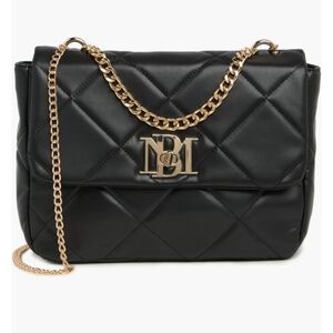 Badgley Mischka black diamond quilted crossbody bag New